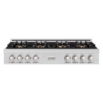 Zline 48 In. Classic Gas Rangetop With 8 Burner Duopro™ Cooktop In Stainless Steel