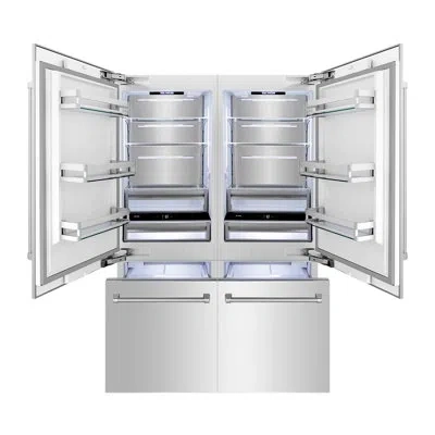 Zline 60 In. Built-in Refrigerator W/ Water Dispensers & Ice Makers In Stainless Steel,stainless Steel