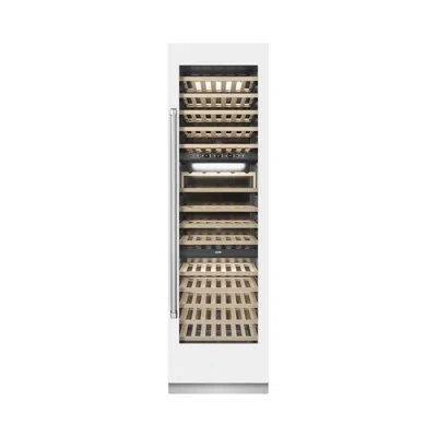 Zline Autograph 24 In. 12.4 Cu. Ft. Triple Zone 100 Bottle Column Wine Cooler And Accents In White Matte
