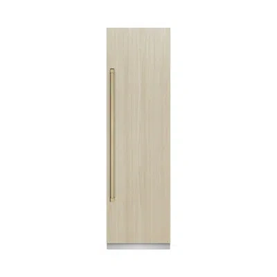 Zline Autograph 24 In. 12.5 Cu. Ft. Panel Ready Column Refrigerator With Graphite Gray Interior And Accent In Champagne Bronze