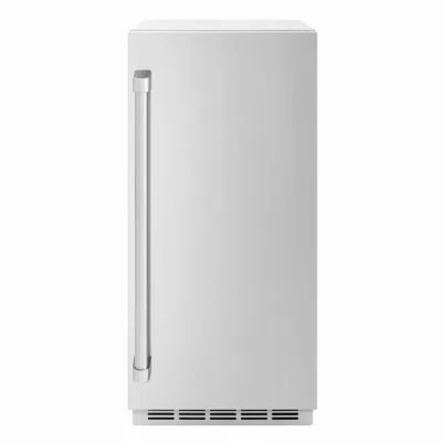 Zline Autograph Edition 15 In. Touchstone Clear Cube Ice Maker With Drain Pump And Door With Handle In Stainless Steel,stainless Steel