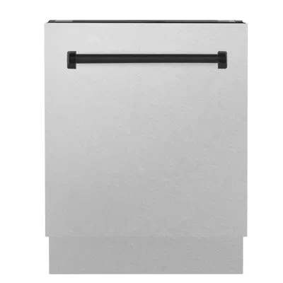 Zline Autograph Edition 24 In. Tallac Series 3rd Rack Top Control Built-in Tall Tub Dishwasher With Satin  In Matte Black