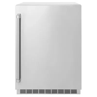 Zline Autograph Edition 24 In. Touchstone 151 Can Beverage Fridge With Solid Stainless Steel Door