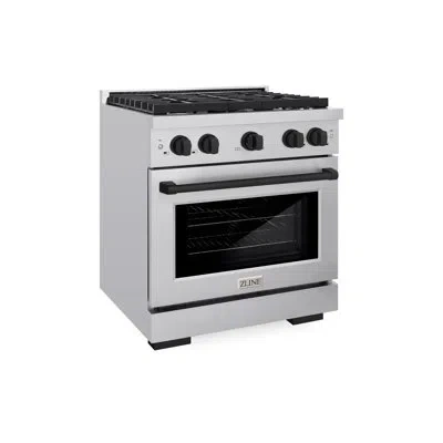 Zline Autograph Edition 30 In. 4.2 Cu. Ft. Paramount Gas Range With 4 Burner Cooktop And Convection Gas Ov In Stainless Steel