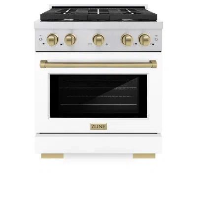 Zline Autograph Edition 30 In. 4.2 Cu. Ft. Paramount Gas Range With 4 Burner Cooktop And Convection Gas Ov In Stainless Steel