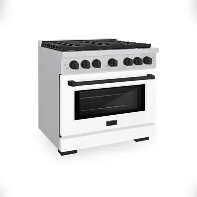 Zline Autograph Edition 36 In. 5.2 Cu. Ft. Paramount Gas Range With 6 Burner Cooktop And Convection Gas Ov In Stainless Steel