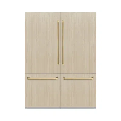 Zline Autograph Edition 60 In. 32.2 Cu. Ft. Panel Ready French Door Built-in Bottom Freezer Refrigerator W In Panel Ready,graphite Gray,champagne Bronze