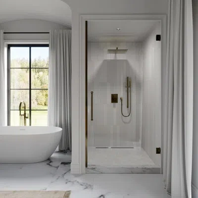 Zline Autograph Edition Crystal Bay Thermostatic Shower System In Polished Gold (cby-shs-t2-pg)