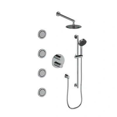 Zline Autograph Edition Emerald Bay Thermostatic Shower System With Body Jets In Chrome
