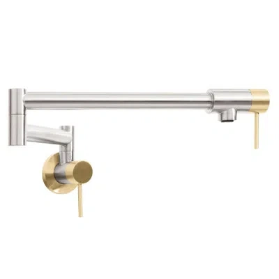 Zline Autograph Edition Gemini Pot Filler In Brushed Nickel;champagne Bronze