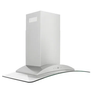Zline Convertible Vent Convertible Vent Wall Mount Range Hood In Stainless Steel & Glass
