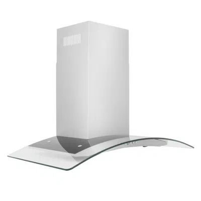 Zline Convertible Vent Convertible Vent Wall Mount Range Hood In Stainless Steel & Glass