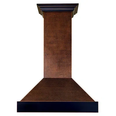 Zline Convertible Vent Designer Series Wall Mount Range Hood In Hand-hammered Copper