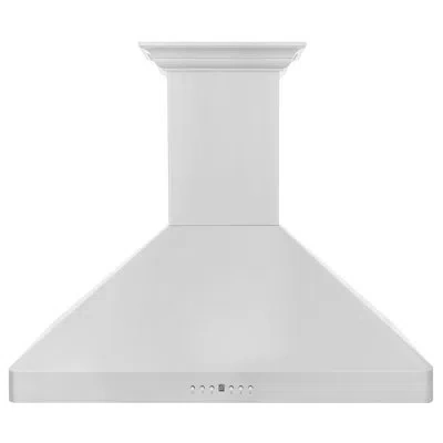 Zline Crownsound™ducted Vent Wall Mount Range Hood In Stainless Steel With Built-in Bluetooth Speakers In Silver