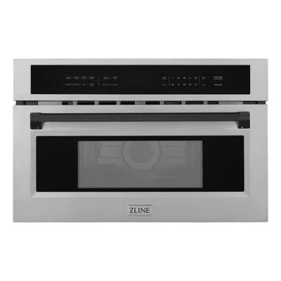 Zline Edition 30 In. Convection Microwave Oven In Stainless Steel And Accents In Matte Black