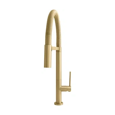 Zline Incline Kitchen Faucet In Champagne Bronze (inc-kf-cb)