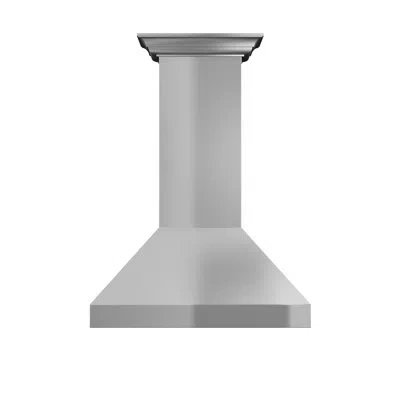 Zline Professional Convertible Vent Wall Mount Range Hood In Stainless Steel With Crown Molding