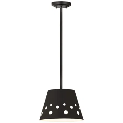 Z-lite 1 Light Chandelier In Matte Black Finish