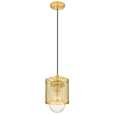 Z-lite 1 Light Mini Pendant In Rubbed Brass Finish