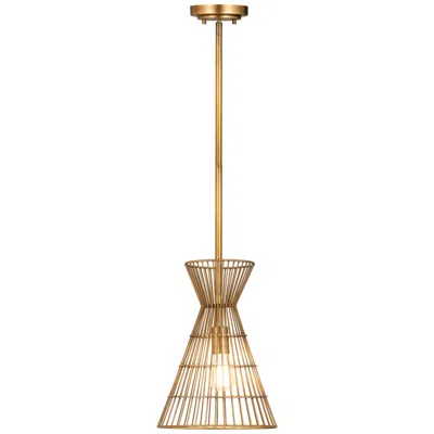 Z-lite 1 Light Mini Pendant In Rubbed Brass Finish