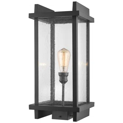 Z-lite 1 Light Outdoor Post Mount Fixture In Black Finish