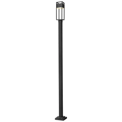 Z-lite 1 Light Outdoor Post Mounted Fixture In Black Finish