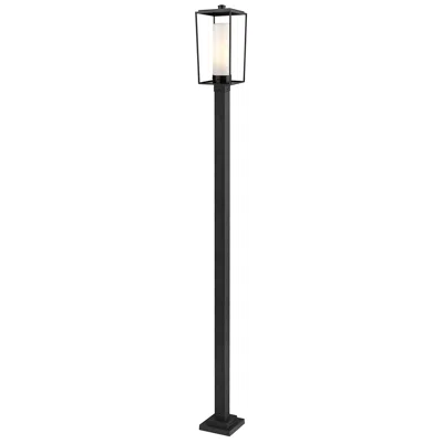 Z-lite 1 Light Outdoor Post Mounted Fixture In Black Finish