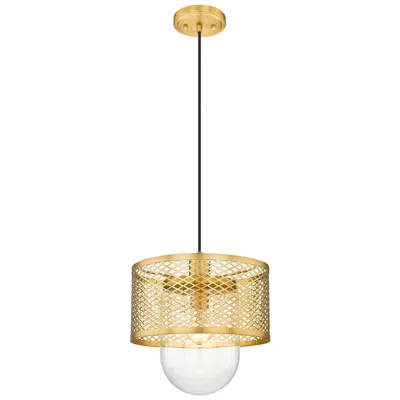 Z-lite 1 Light Pendant In Rubbed Brass Finish