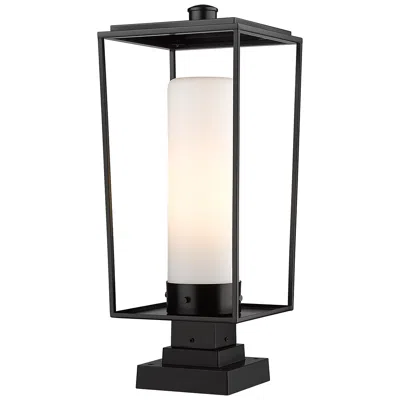 Z-lite 24.8" High 1-light Black Finish Modern Outdoor Pier Mount Light