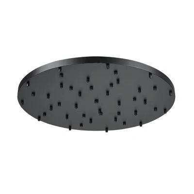 Z-lite 27 Port Multi Point Canopy In Matte Black