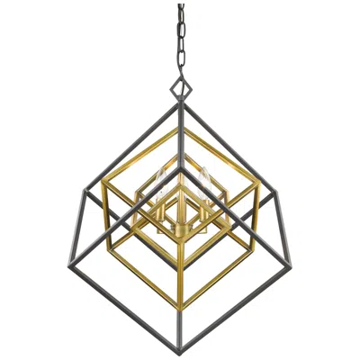 Z-lite 3 Light Chandelier In Olde Brass + Bronze Finish