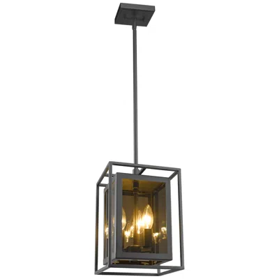 Z-lite 3 Light Mini Pendant In Misty Charcoal Finish
