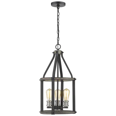 Z-lite 3 Light Pendant In Ashen Barnboard Finish