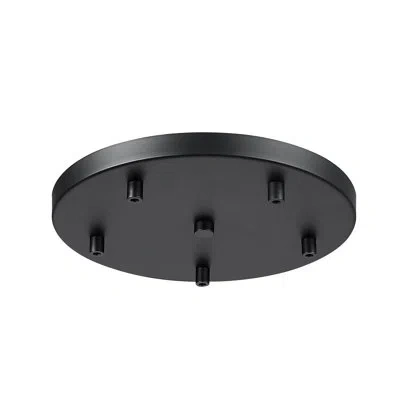 Z-lite 5 Port Multi Point Canopy In Matte Black