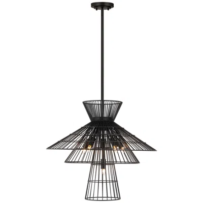 Z-lite 6 Light Chandelier In Matte Black Finish