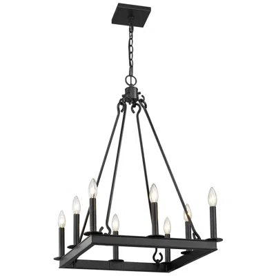 Z-lite 8 Light Chandelier In Matte Black Finish