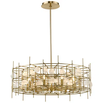 Z-lite 9 Light Chandelier In Aged Brass Finish