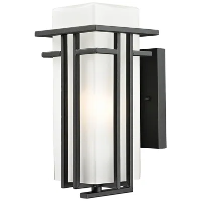 Z-lite Abbey 11 3/4" High Black Metal Outdoor Wall Light