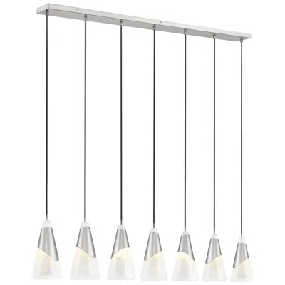 Z-lite Aimie By  Brushed Nickel 7 Light Linear Chandelier