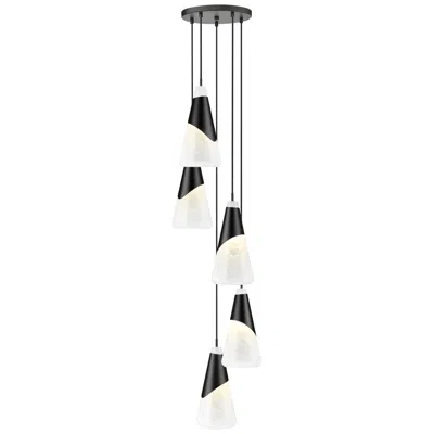 Z-lite Aimie By  Matte Black 5 Light Chandelier