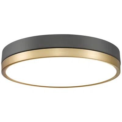 Z-lite Algar 16" Wide Matte Black And Modern Gold Led Ceiling Light
