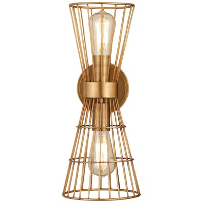Z-lite Alito 2 Light Wall Sconce In Rubbed Brass