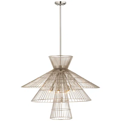 Z-lite Alito 35" Wide Polished Nickel 8-light Chandelier
