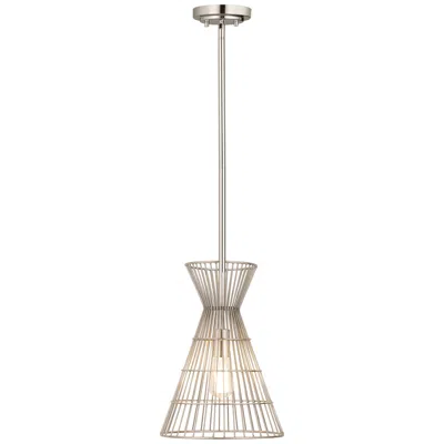 Z-lite Alito By  Polished Nickel 11 Inch 1 Light Mini Pendant
