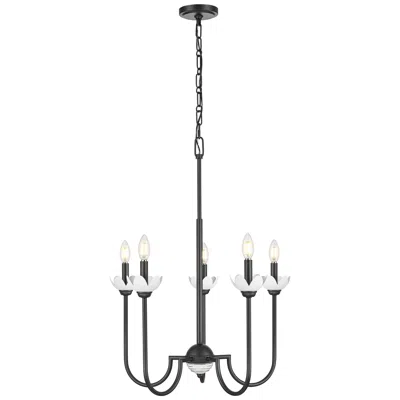 Z-lite Allistair By  Matte Black 5 Light Chandelier