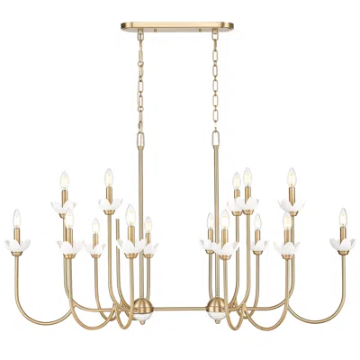 Z-lite Allistair By  Modern Gold 16 Light Linear Chandelier