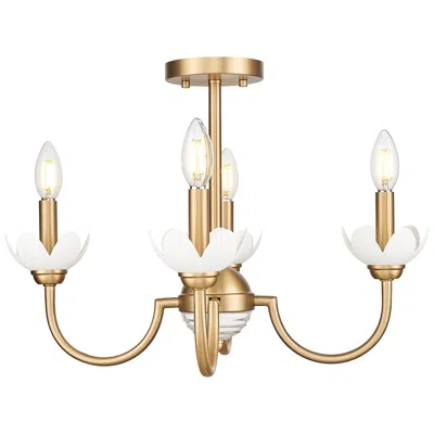 Z-lite Allistair By  Modern Gold 4 Light Semi Flush Mount