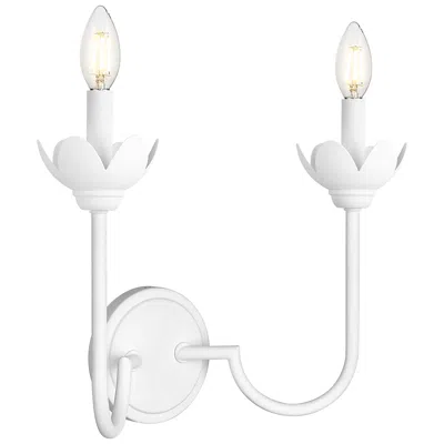 Z-lite Allistair By  Textured White 2 Light Wall Sconce