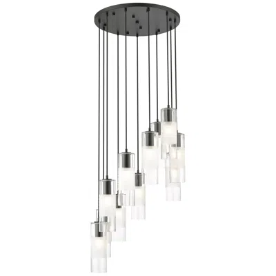 Z-lite Alton By  Matte Black 11 Light Chandelier