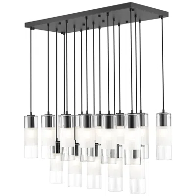 Z-lite Alton By  Matte Black 17 Light Linear Chandelier